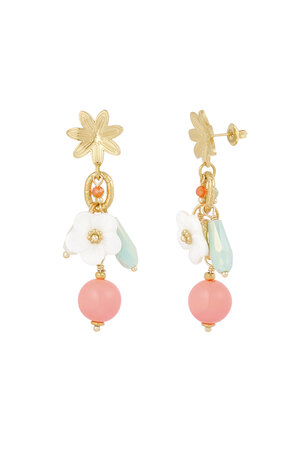 Boucles d'oreilles fusion florale - doré h5