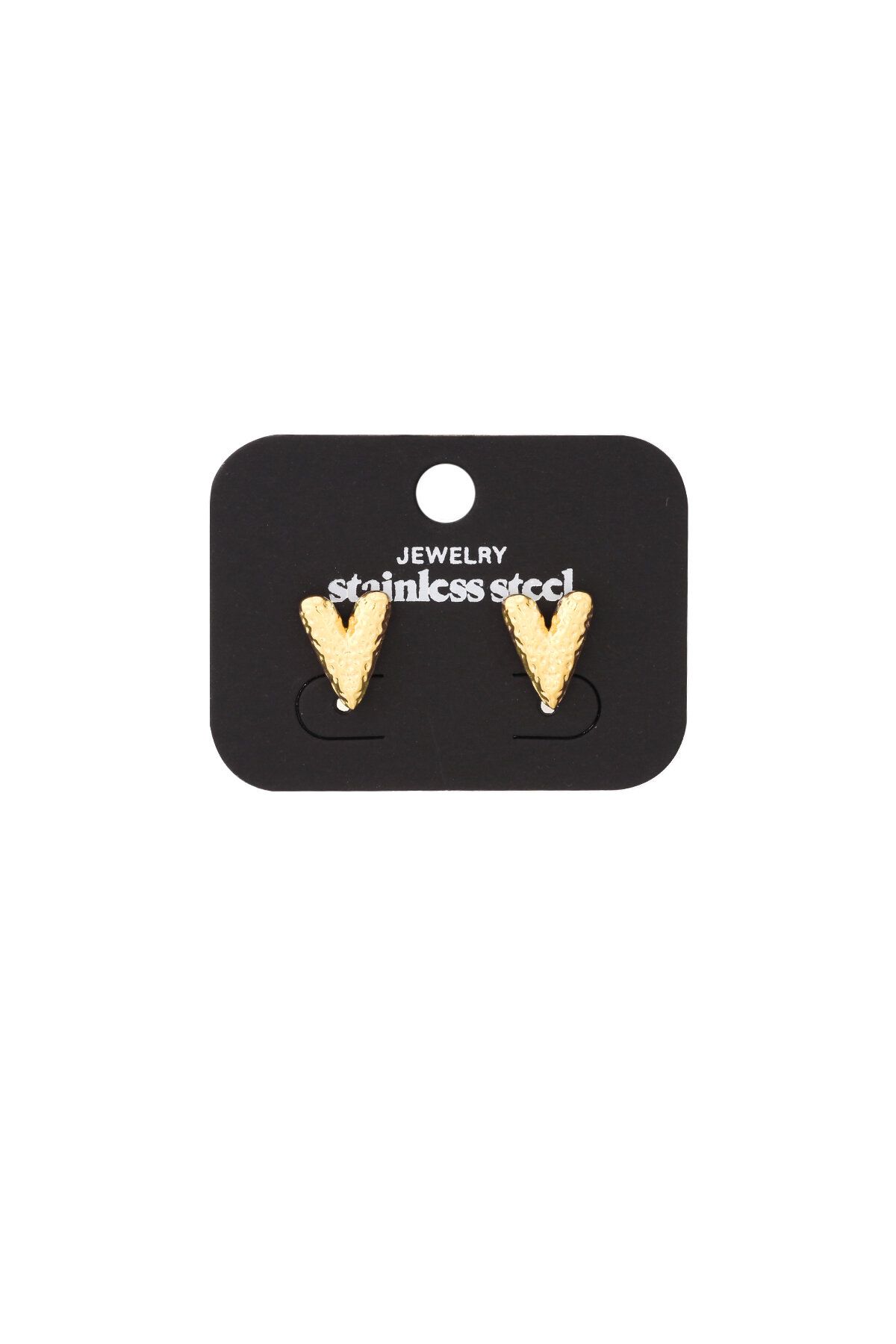 heart stud earrings with structure h5 Picture5