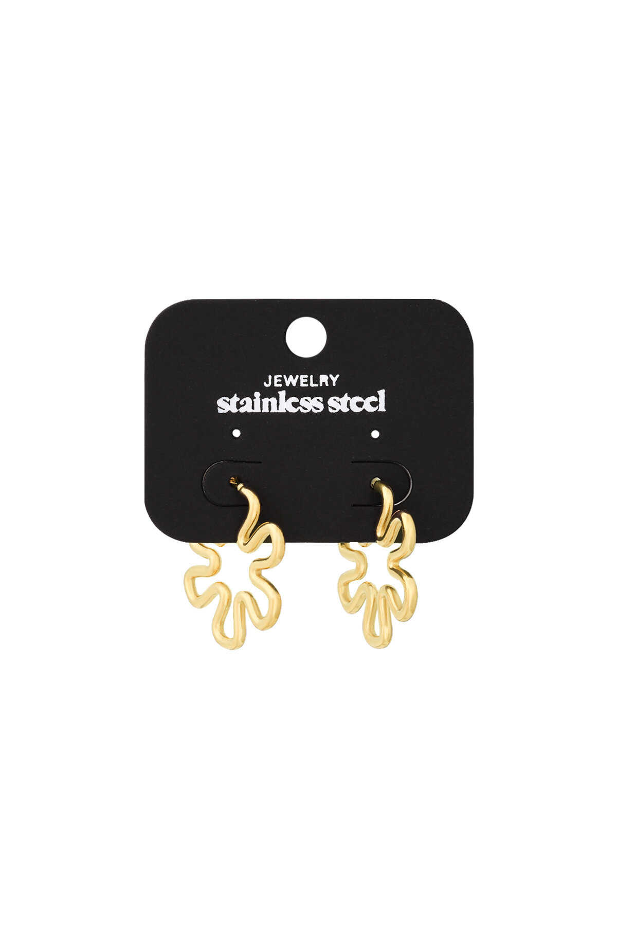 Boucles d'oreilles fleur hippie - doré Image4
