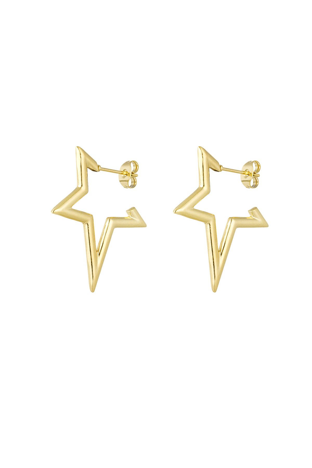 Boucles d'oreilles demi étoile - doré h5 