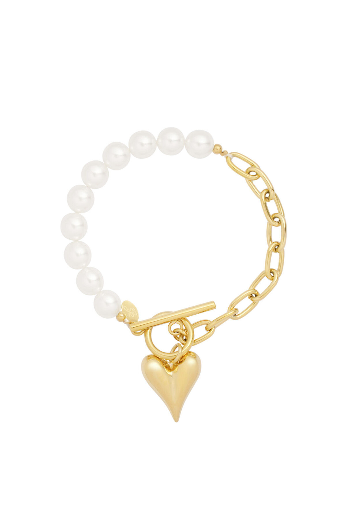 Bracelet double amour - doré  