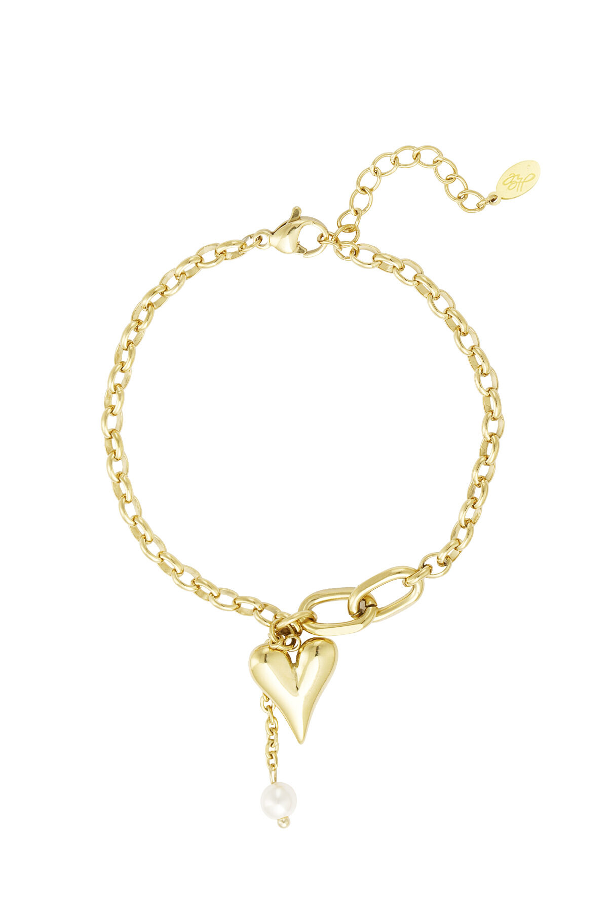 Bracelet jolis coeurs - doré 