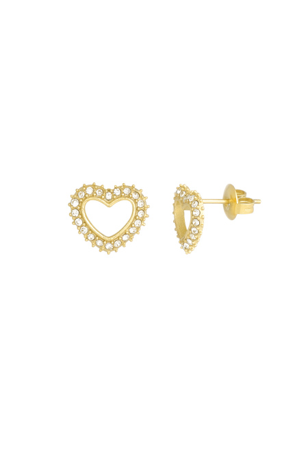 borchie a forma di cuore con diamanti