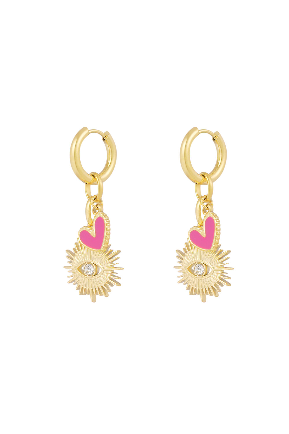 Boucles d'oreilles oeil à bientôt - doré