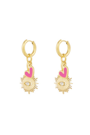 Boucles d'oreilles oeil à bientôt - doré h5