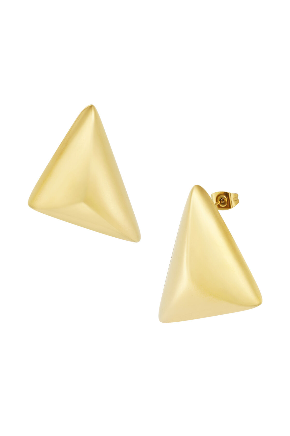 Boucles d'oreilles triangle plié - doré  Image3