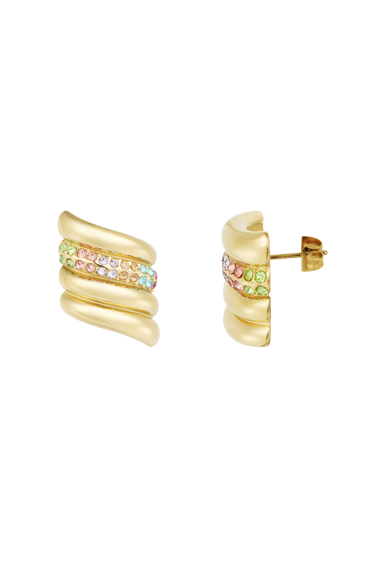 Earrings twisted times - multi h5