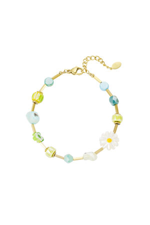 Bracelet colCouleur oré oasis verte - Couleur or vert h5