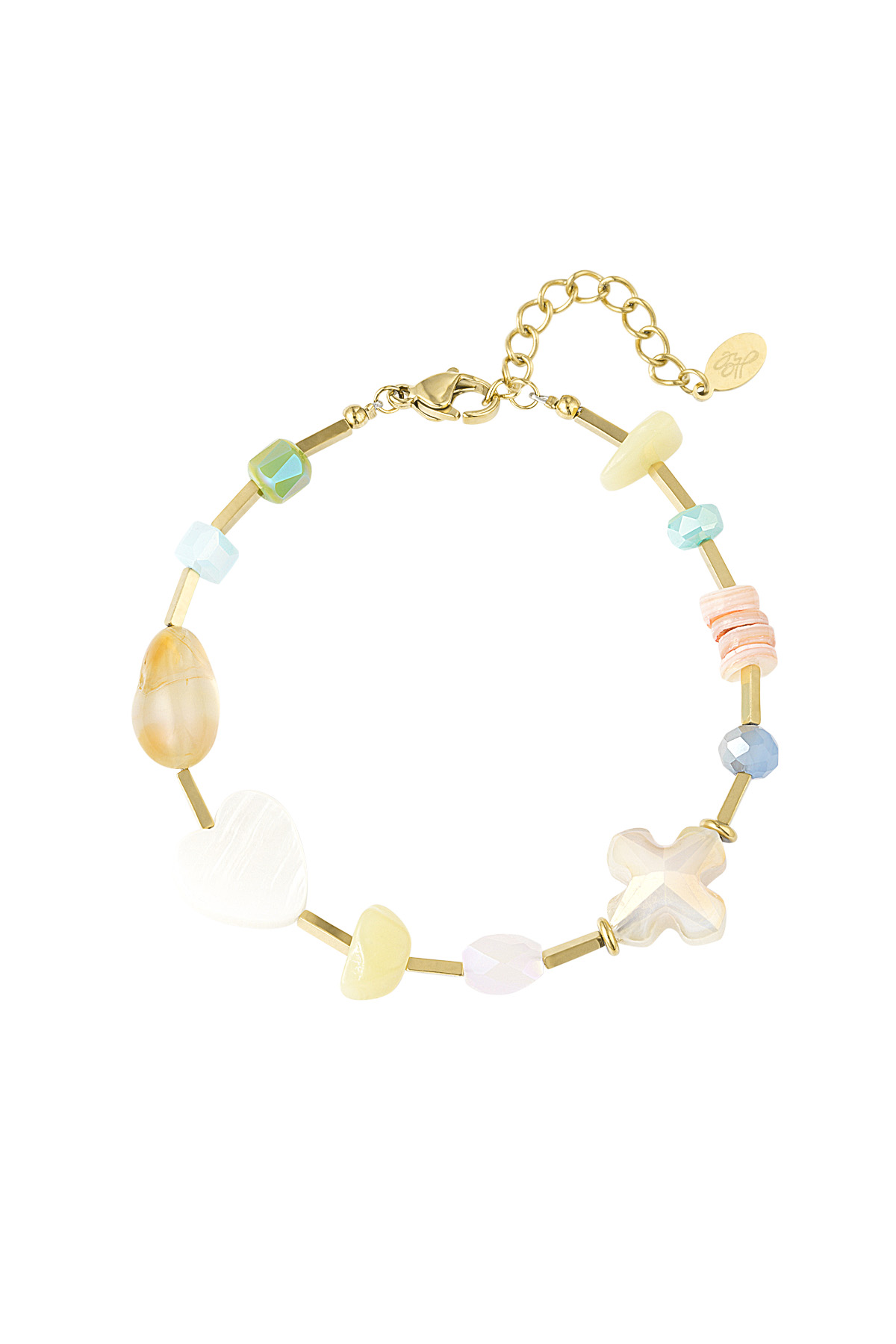 Bracciale con perline miracolo vintage - multi 