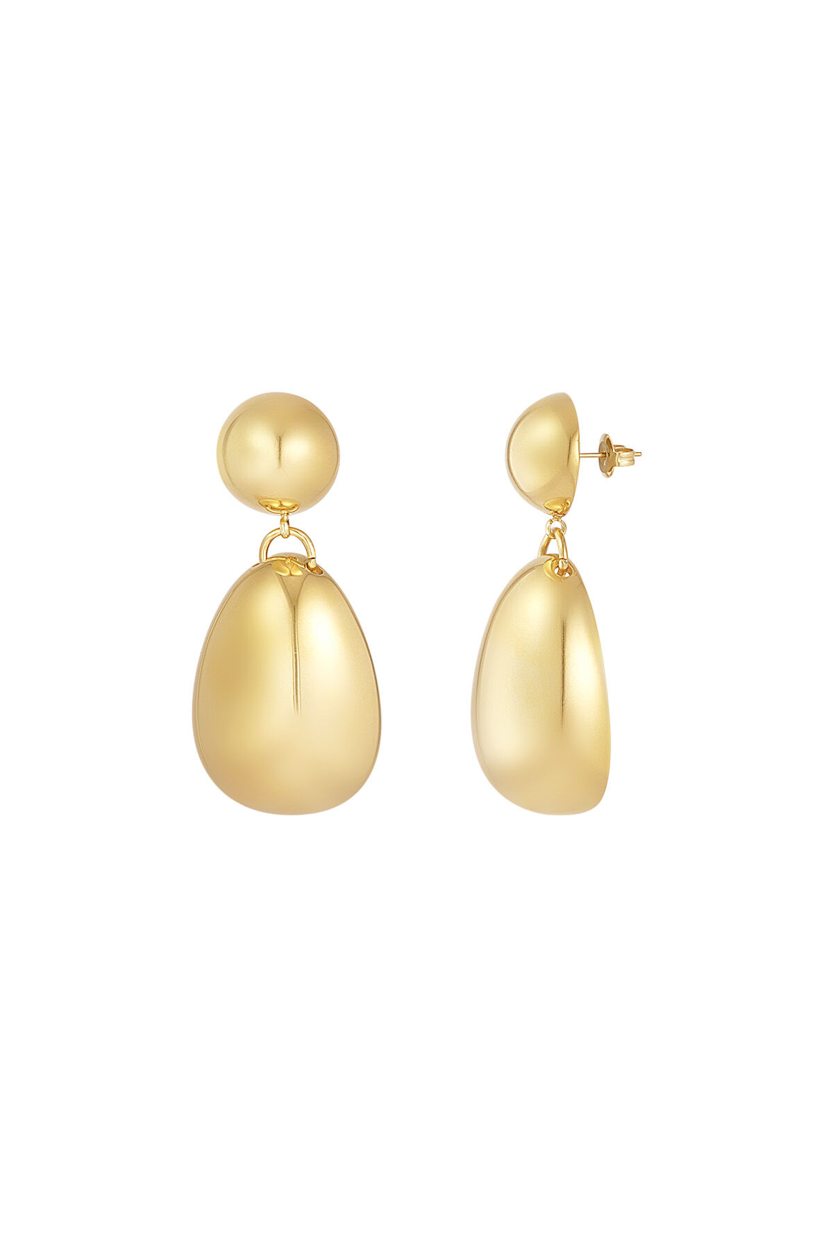 Boucles d'oreilles béguin classique - doré 2
