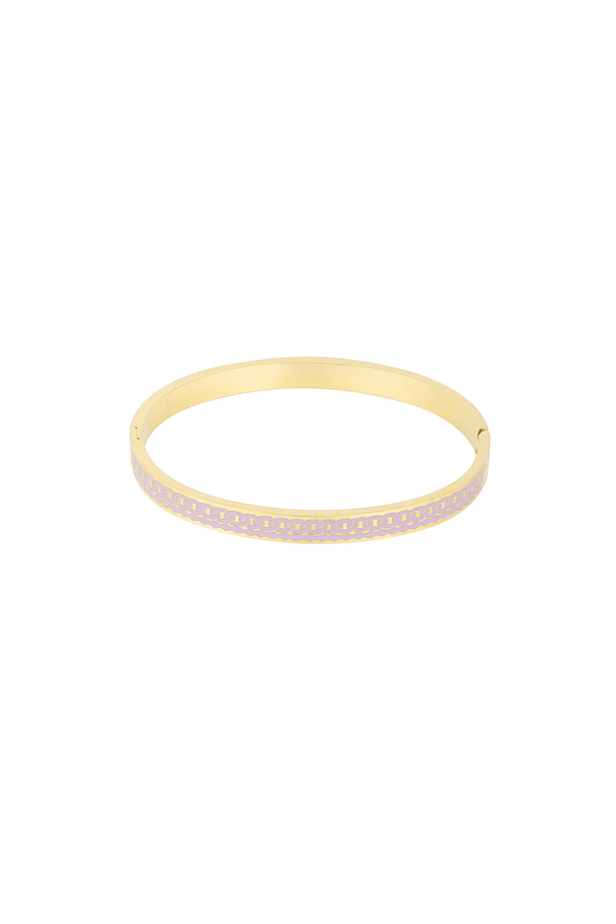 Farbiges Armreif-Armband - flieder 