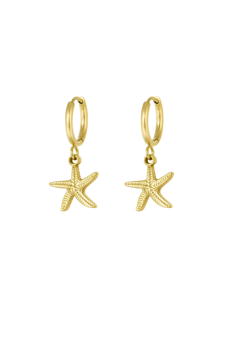 Earrings Simple Starfish - Silver Color Color
