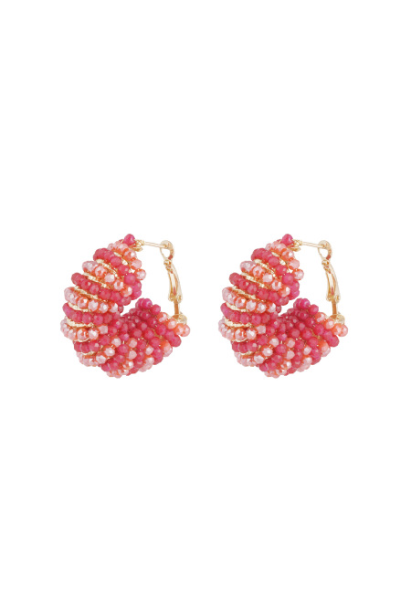 Happy Beads earrings - black & grey