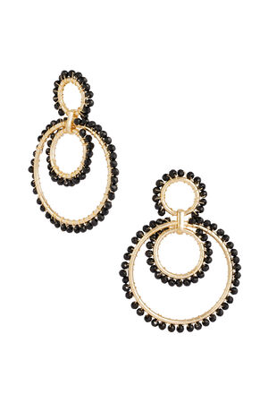 Ohrringe „Shimmering Rings Beads“ – Schwarz und h5