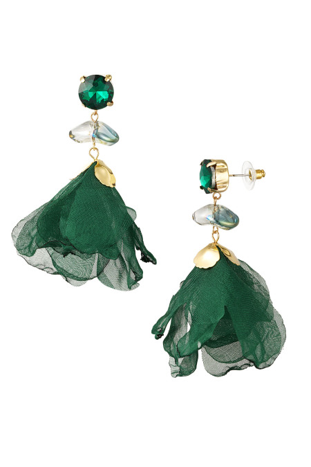 Pendientes caída rosa