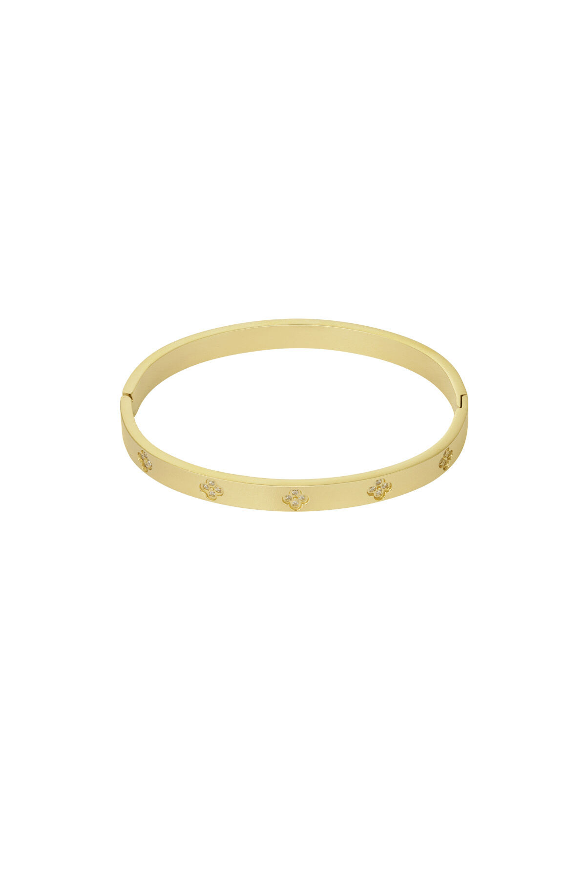 bracelet esclave avec trèfles et pierres h5 