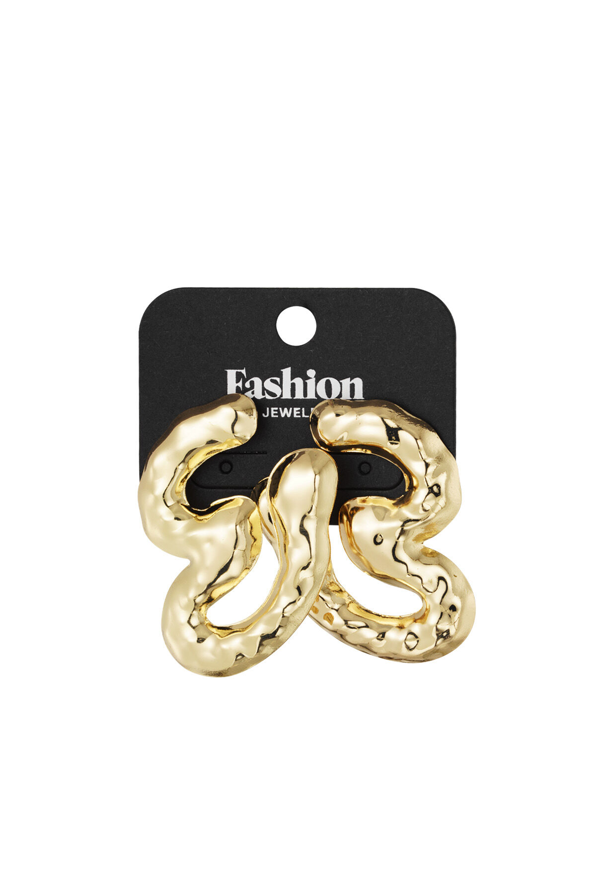 Boucles d'oreilles Chunky Melting - doré h5Image3