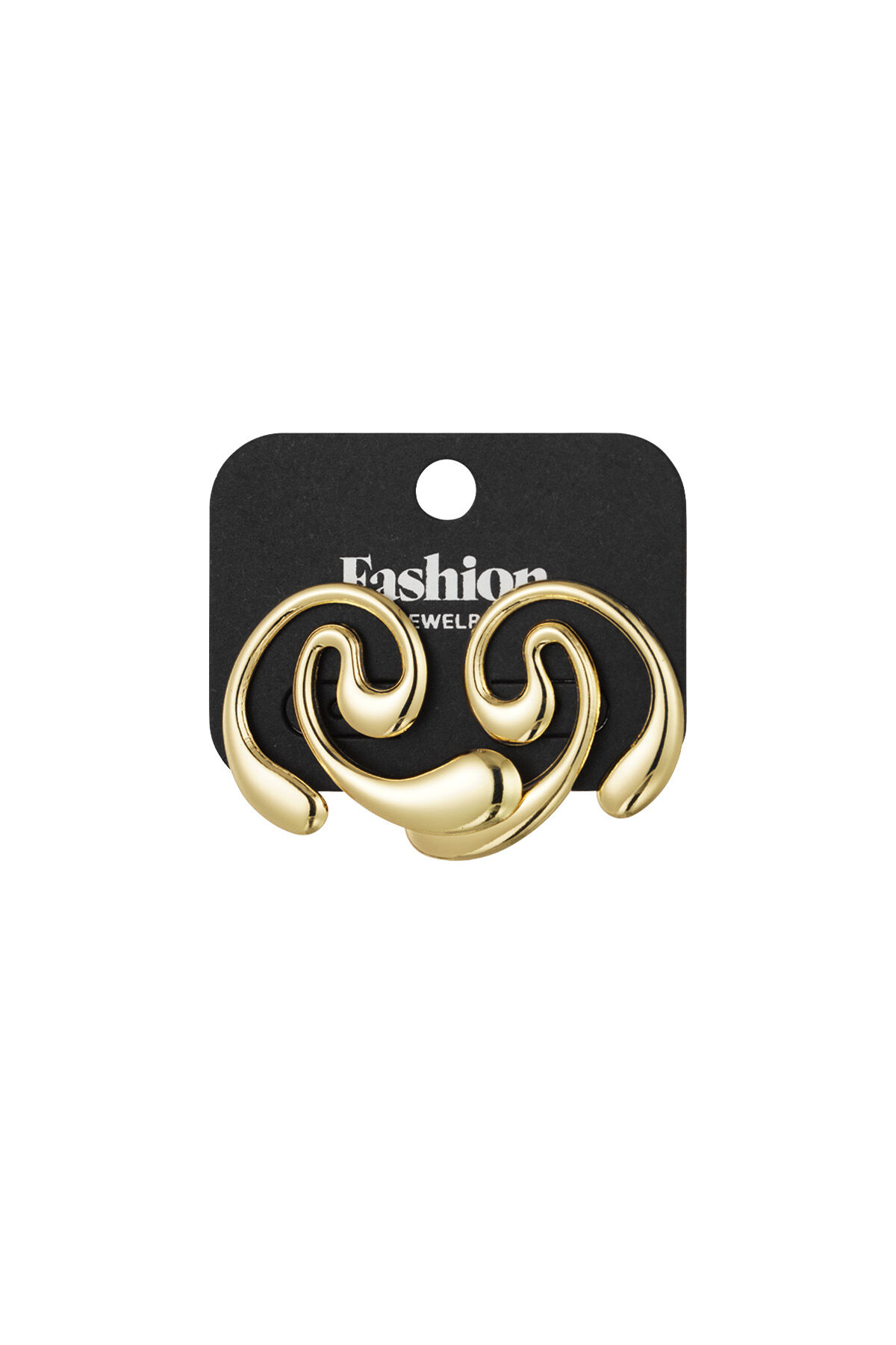 Boucles d'oreilles tourbillon nage - doré h5Image3