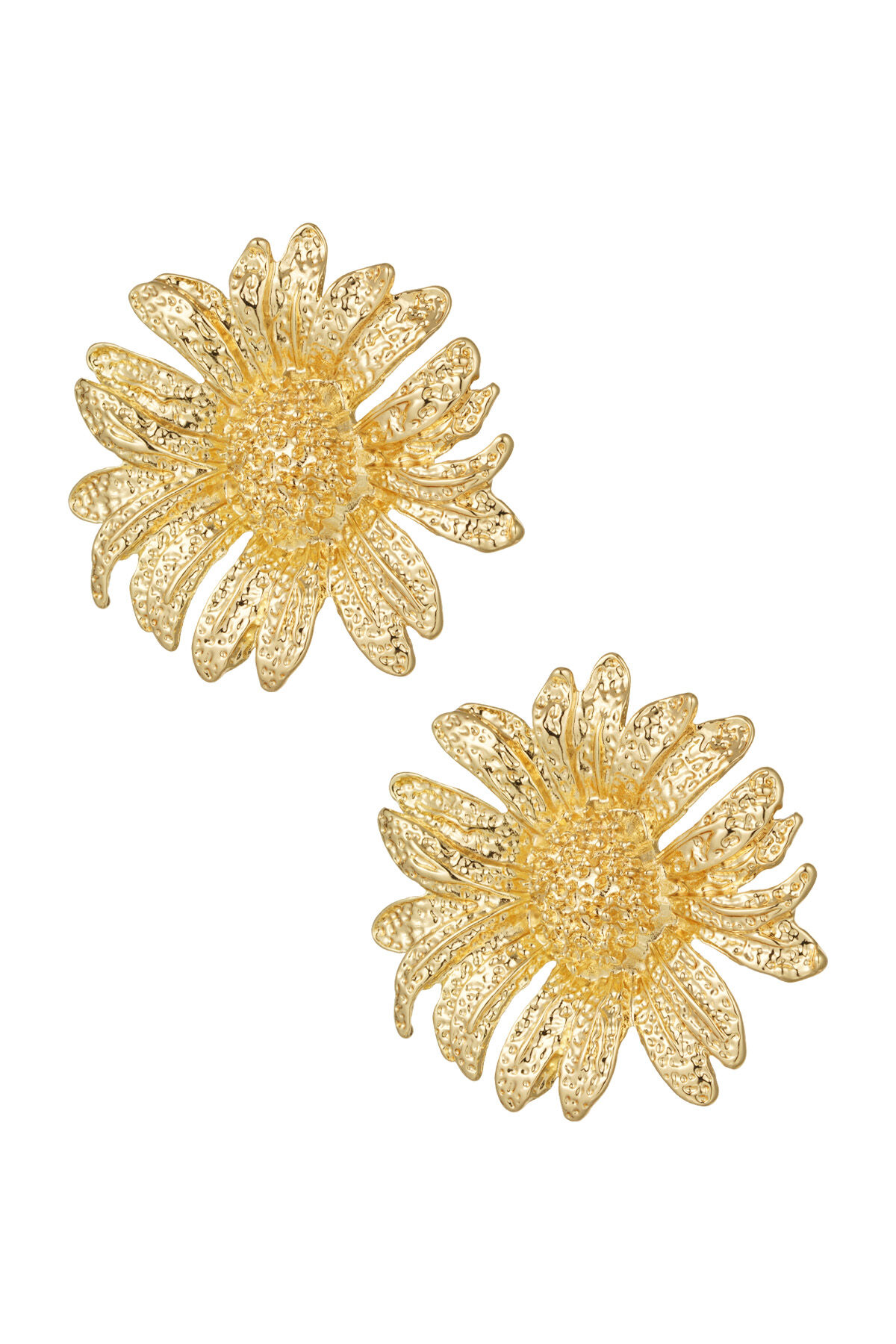 boucles d'oreilles pendantes tournesol 