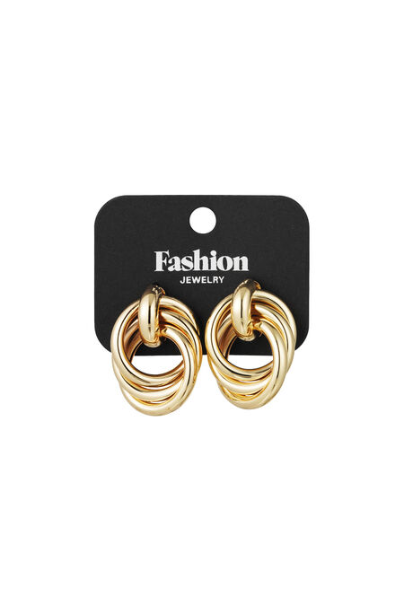 Gouden Oversized Knoopoorbellen 2