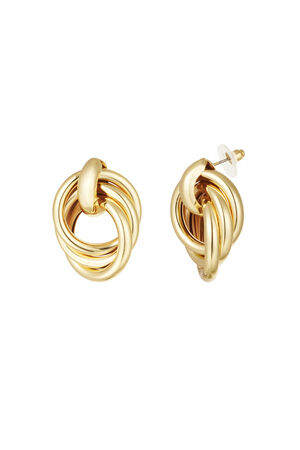 boucles d'couleur oreilles boutons surdimensionnées en couleur or h5