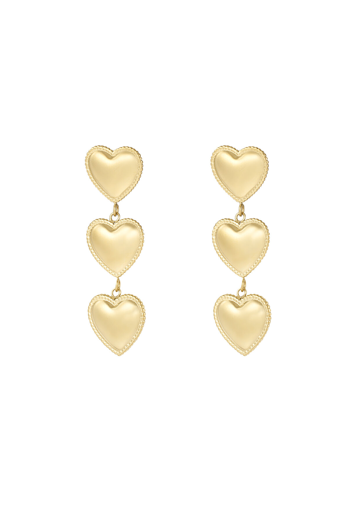 boucles d'oreilles pile de coeurs