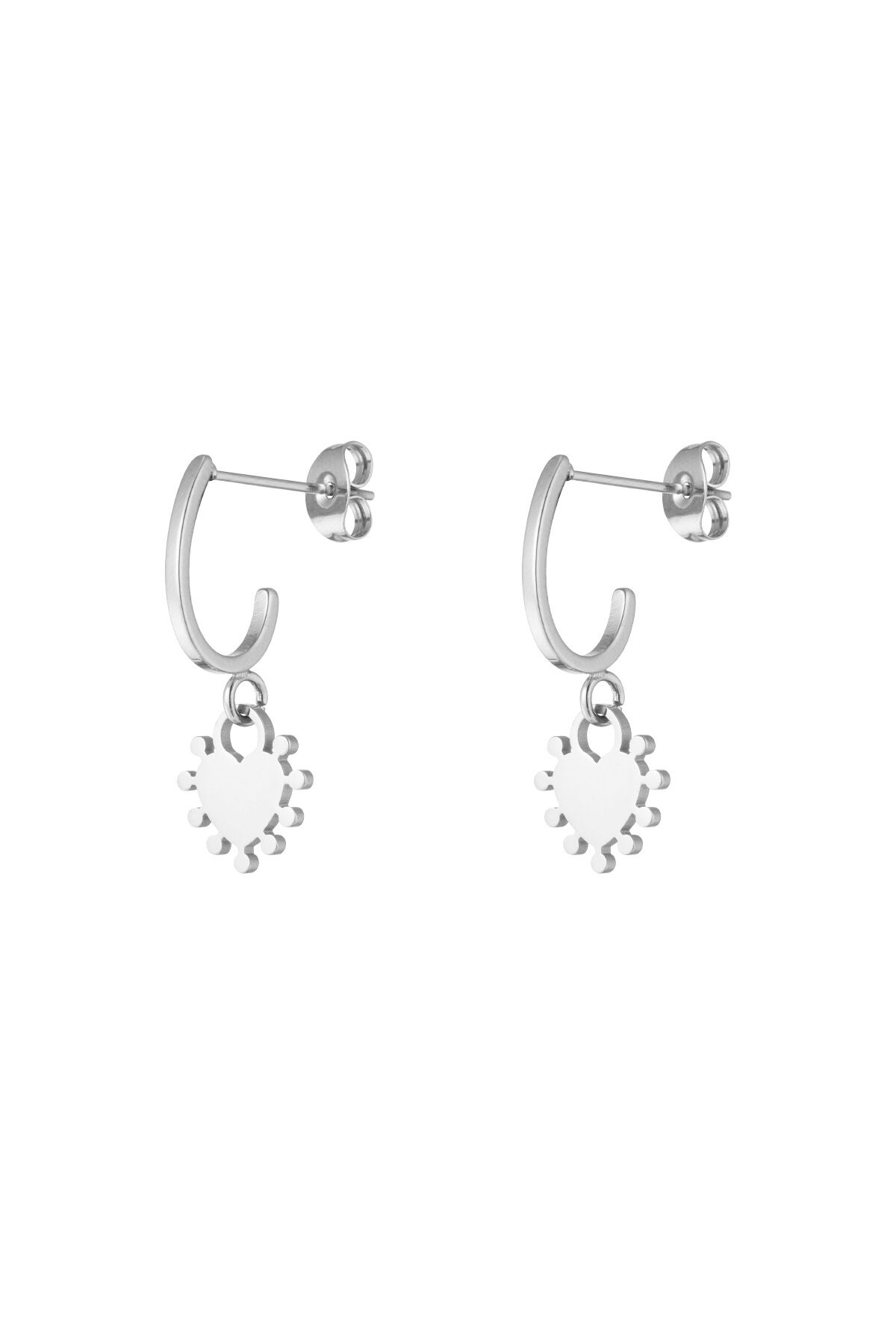 pendientes de corazón colgante 