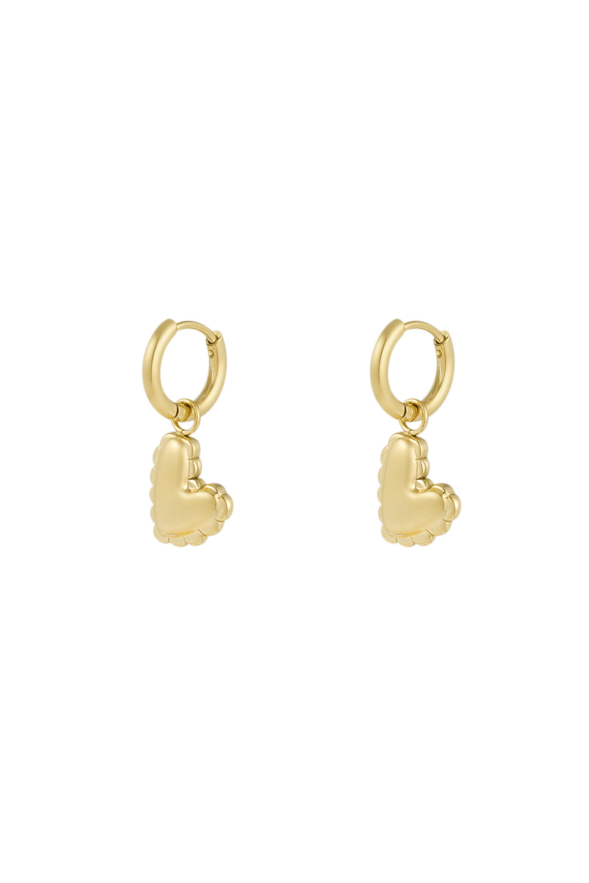 small hanging heart charm earrings 2