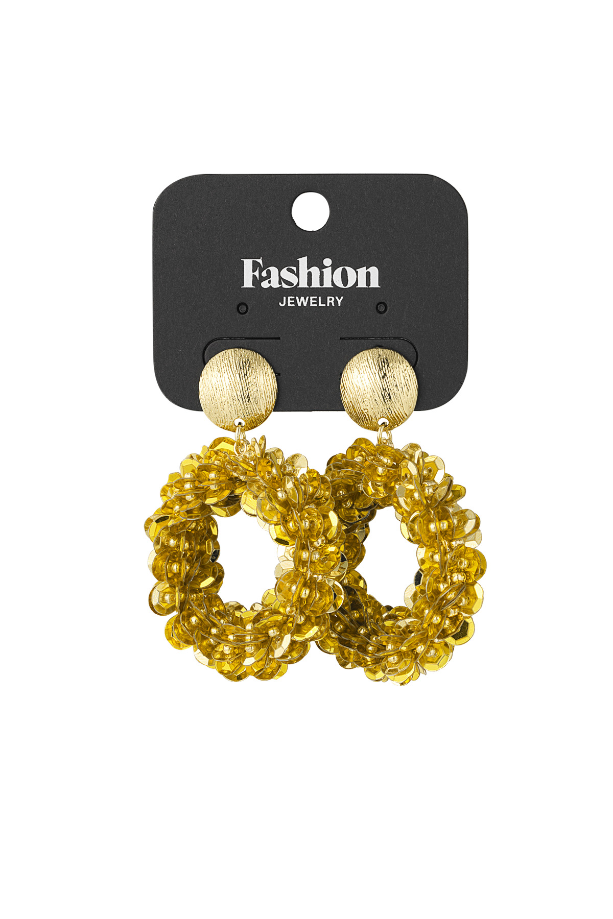 Pendientes de lentejuelas brillantes - dorados Imagen3