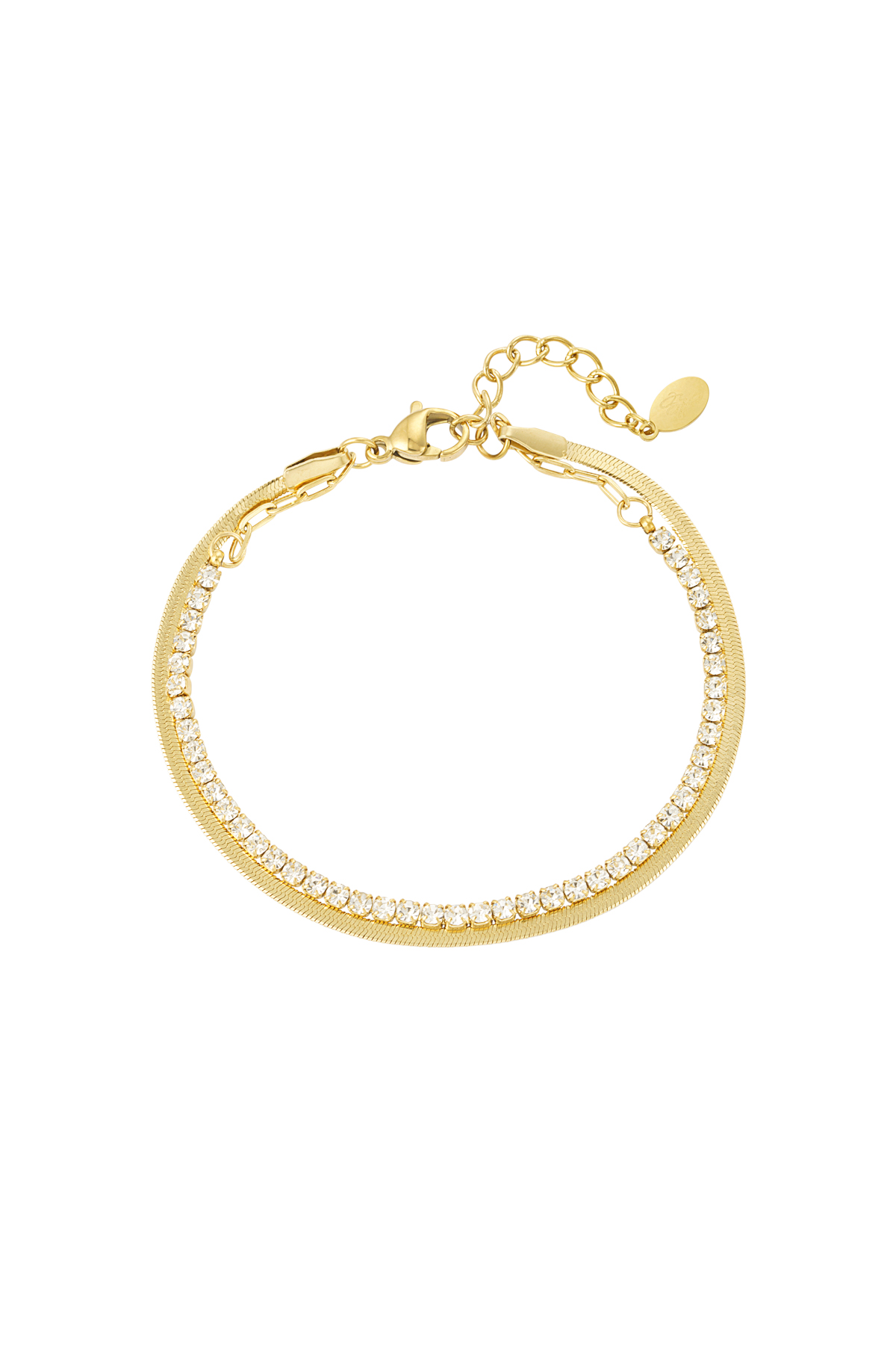 dubbele armband met diamantjes 2