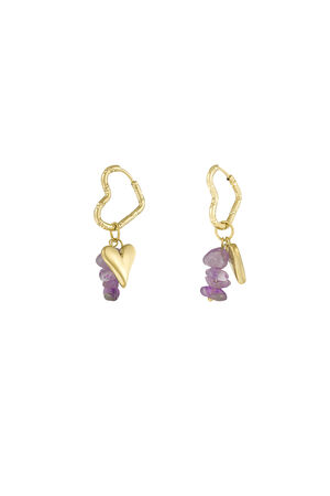 Heart & stone oorbellen h5