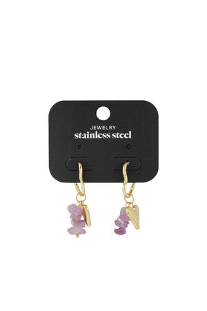 Heart & stone oorbellen h5 Afbeelding3