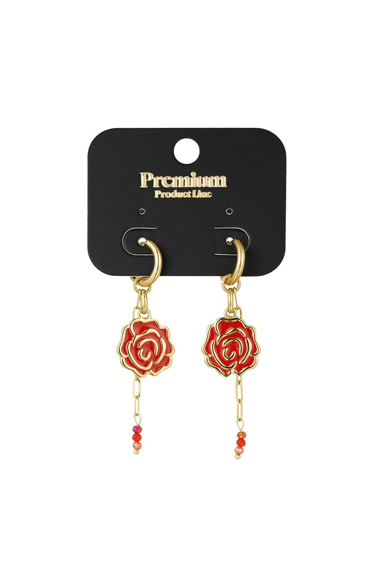 Boucles d'oreilles coeur rose Image3