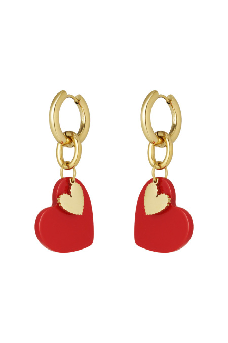 Earrings sweetheart charm
