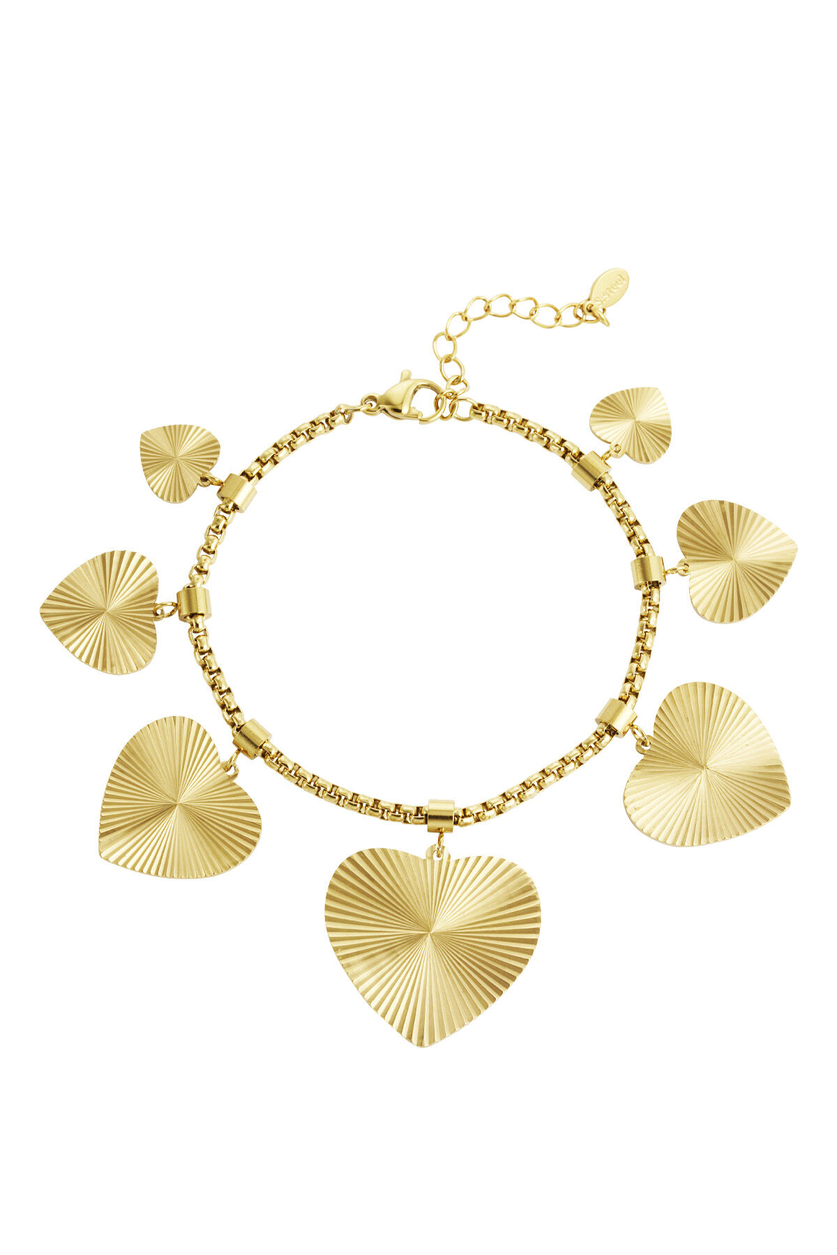 pulsera corazones texturizados