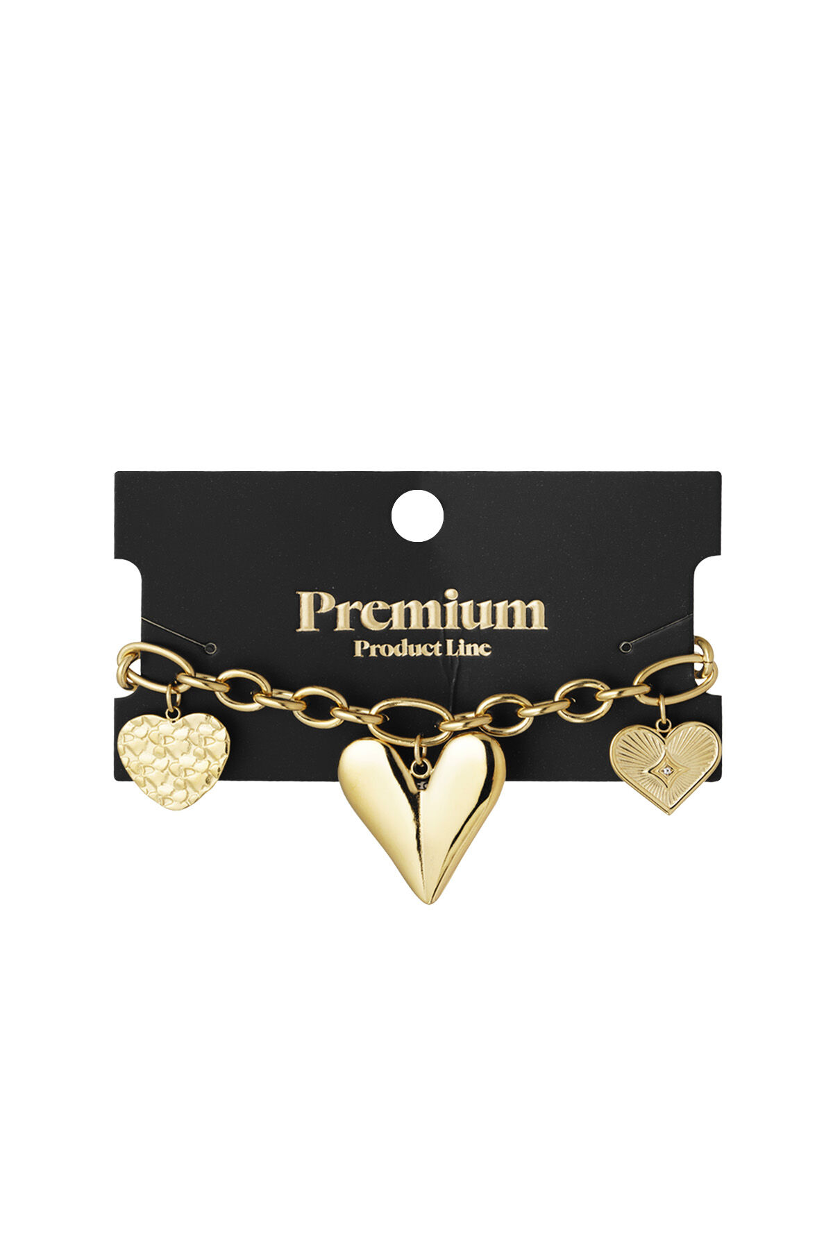 bracelet à breloques triple coeur Image3