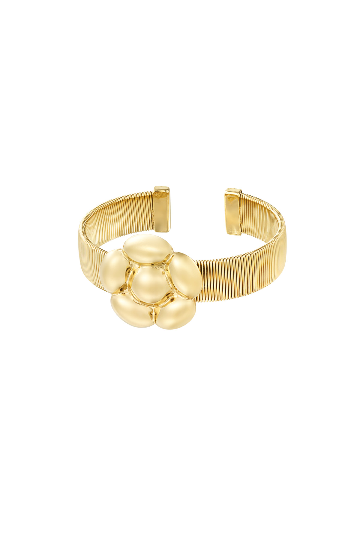 pulsera con flores llamativas 