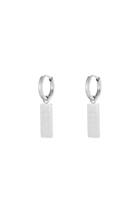 Amsterdam X earrings - Silver Color color