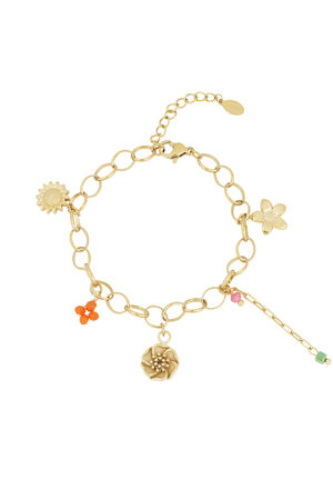 Pulsera Charm Flor Dash - Color Oro h5
