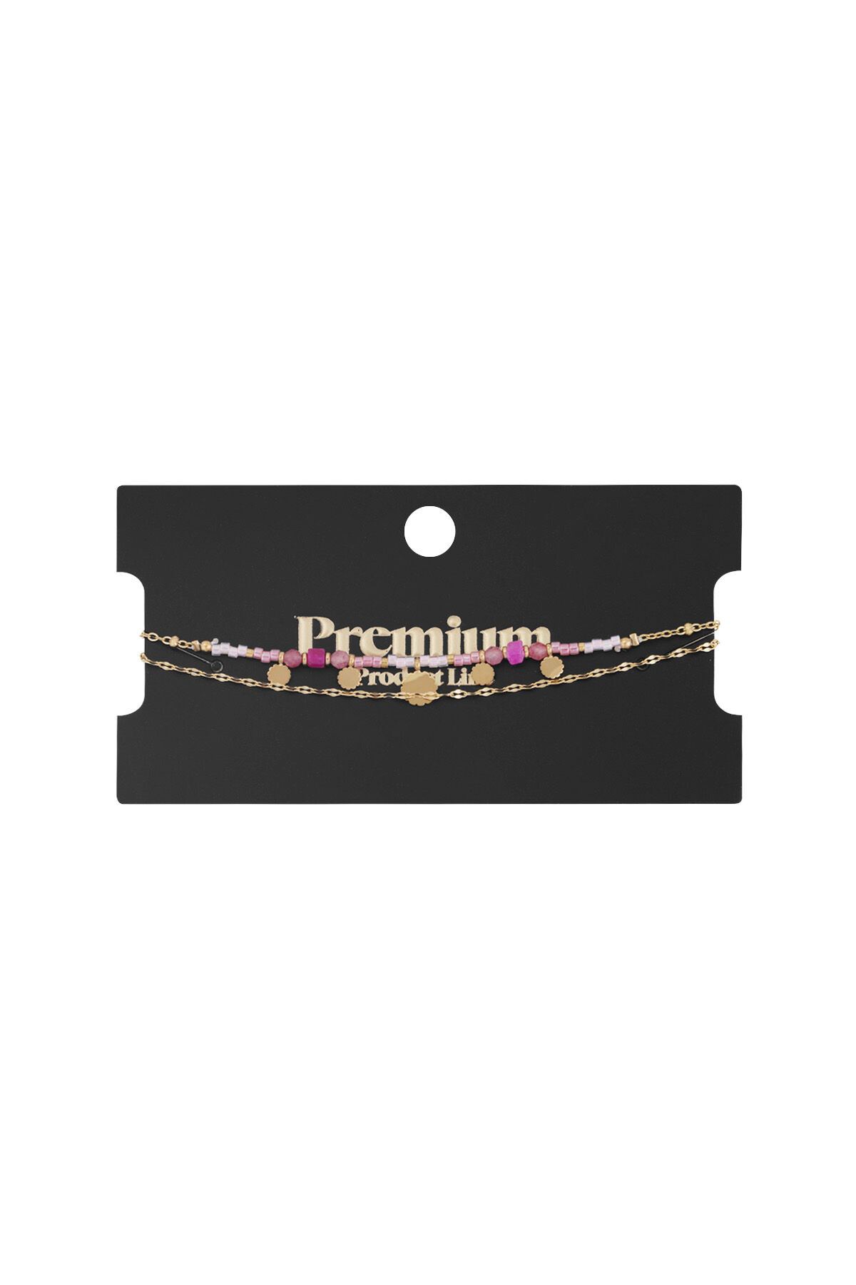 bracelet pink charms (Pack with plastic bag) h5 Picture2