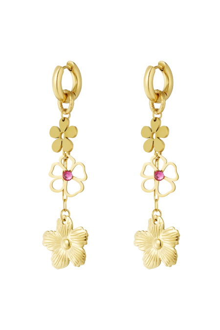Bloom baby earrings - Silver Color color