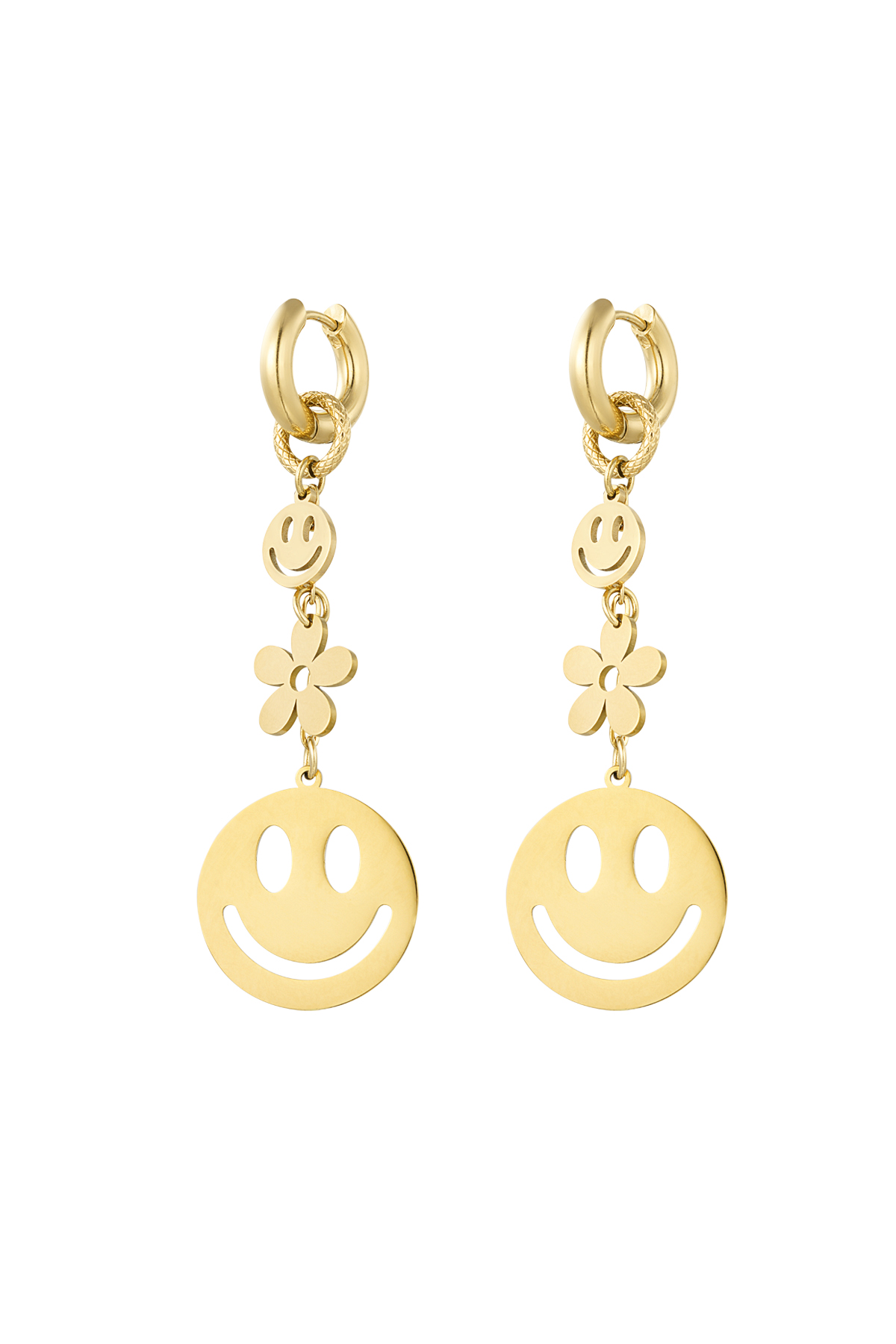 oorbellen smiley flower 