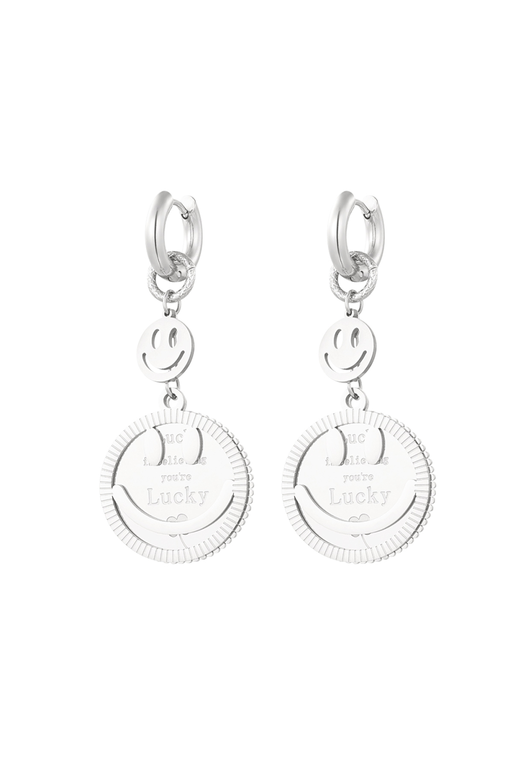 Pendientes Con Carita Feliz De La Suerte 
