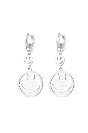 Pendientes Con Carita Feliz De La Suerte h5 