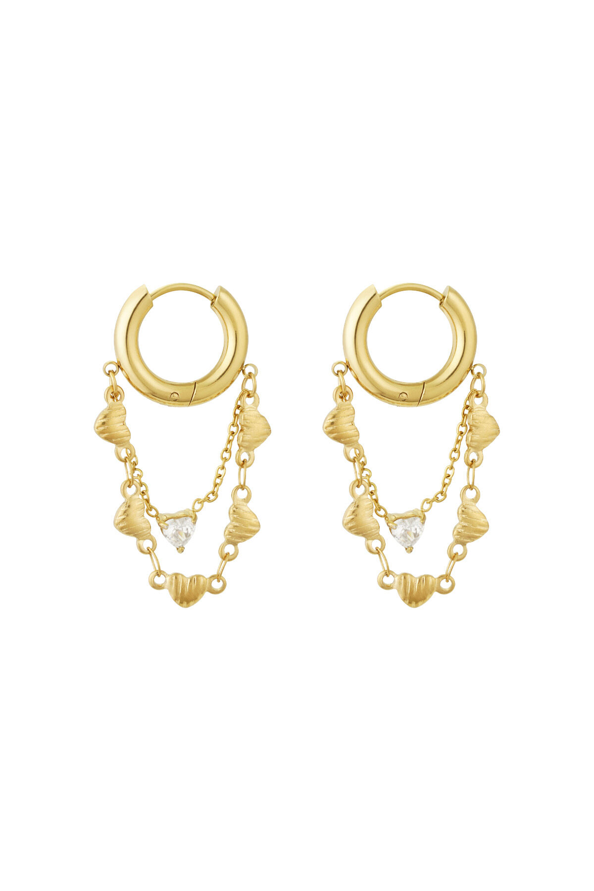 earrings chain of hearts 