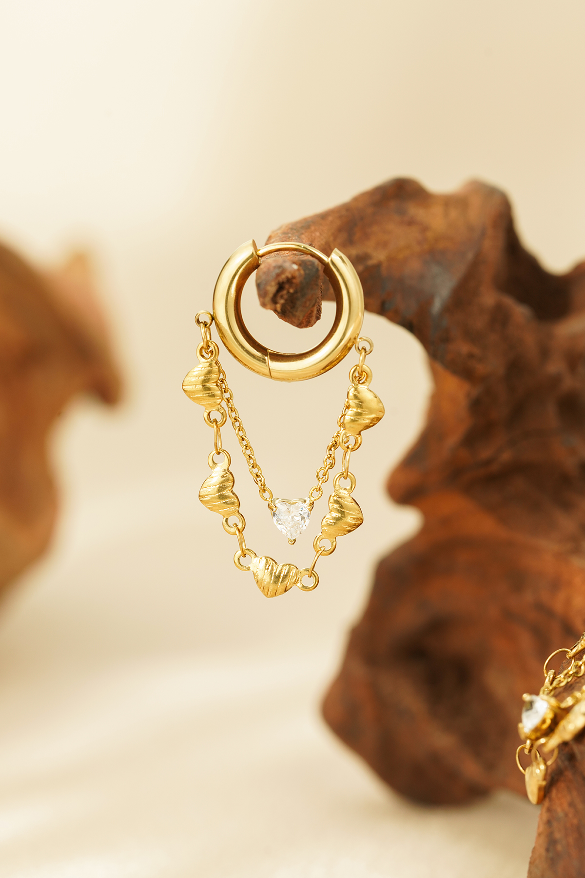 earrings chain of hearts Picture3