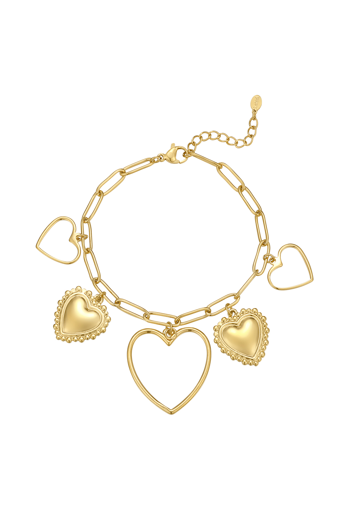 bracelet coeurs ouverts 