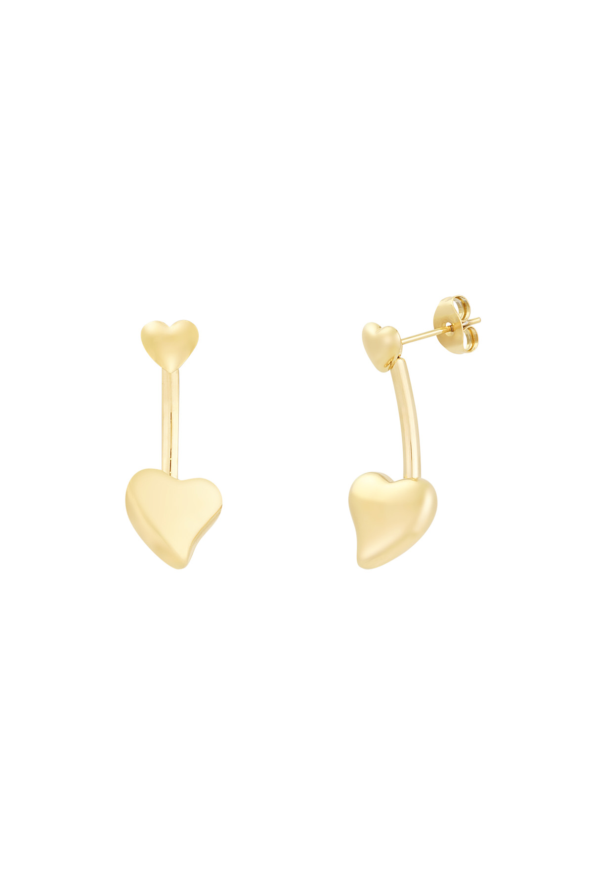 pendientes doble corazón 