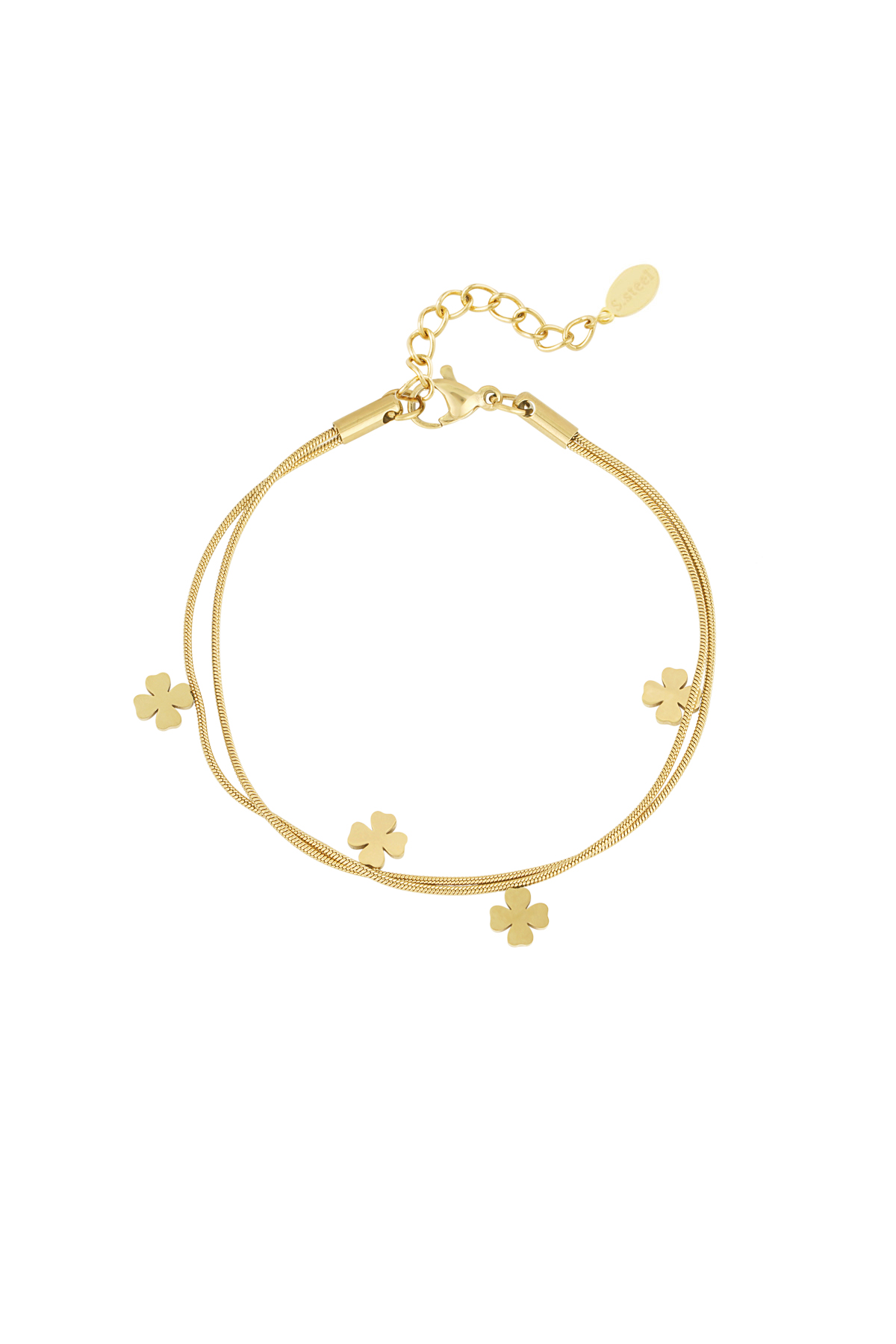 bracelet double trèfle 