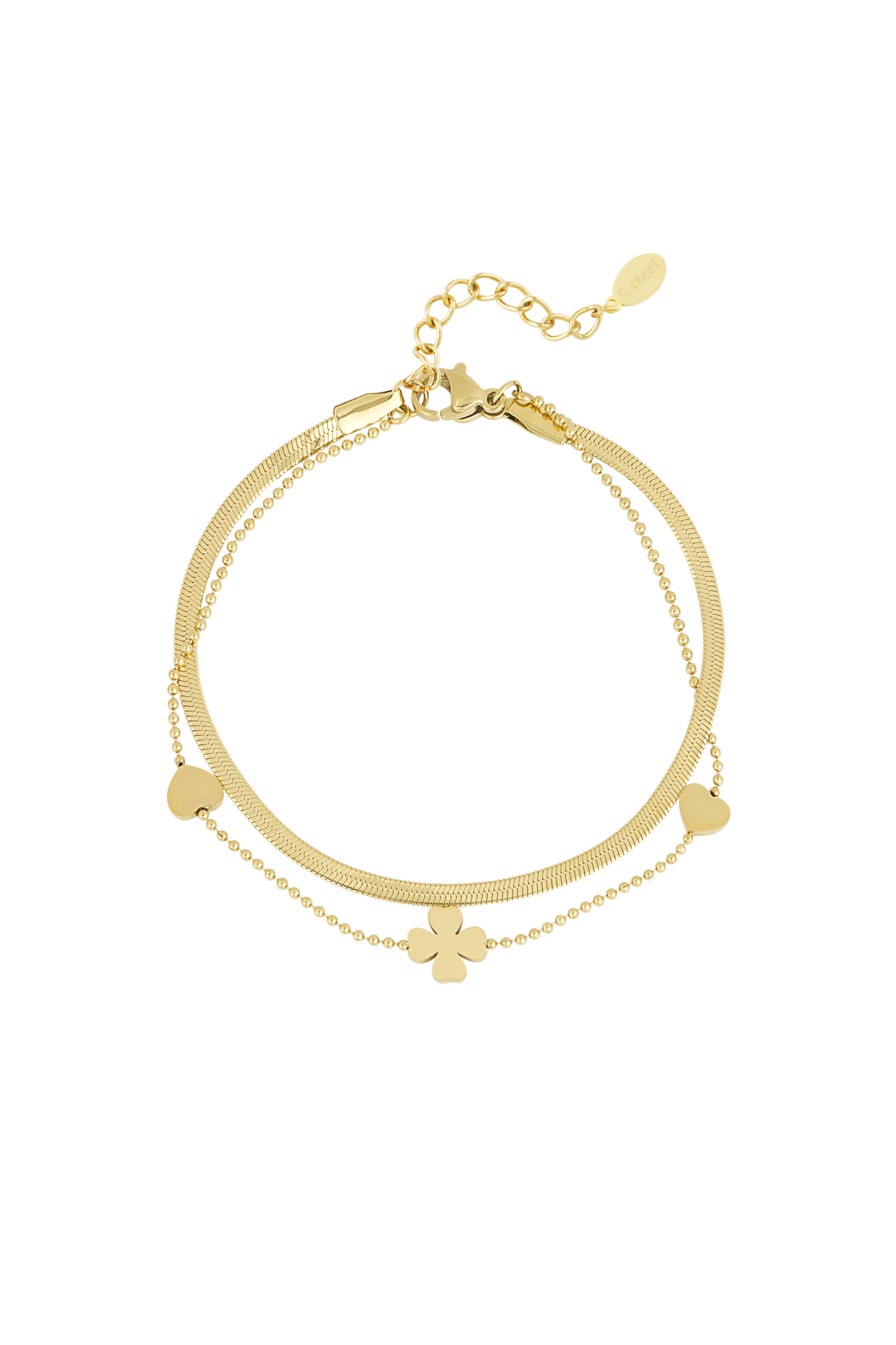 bracciale trifoglio cuore 2